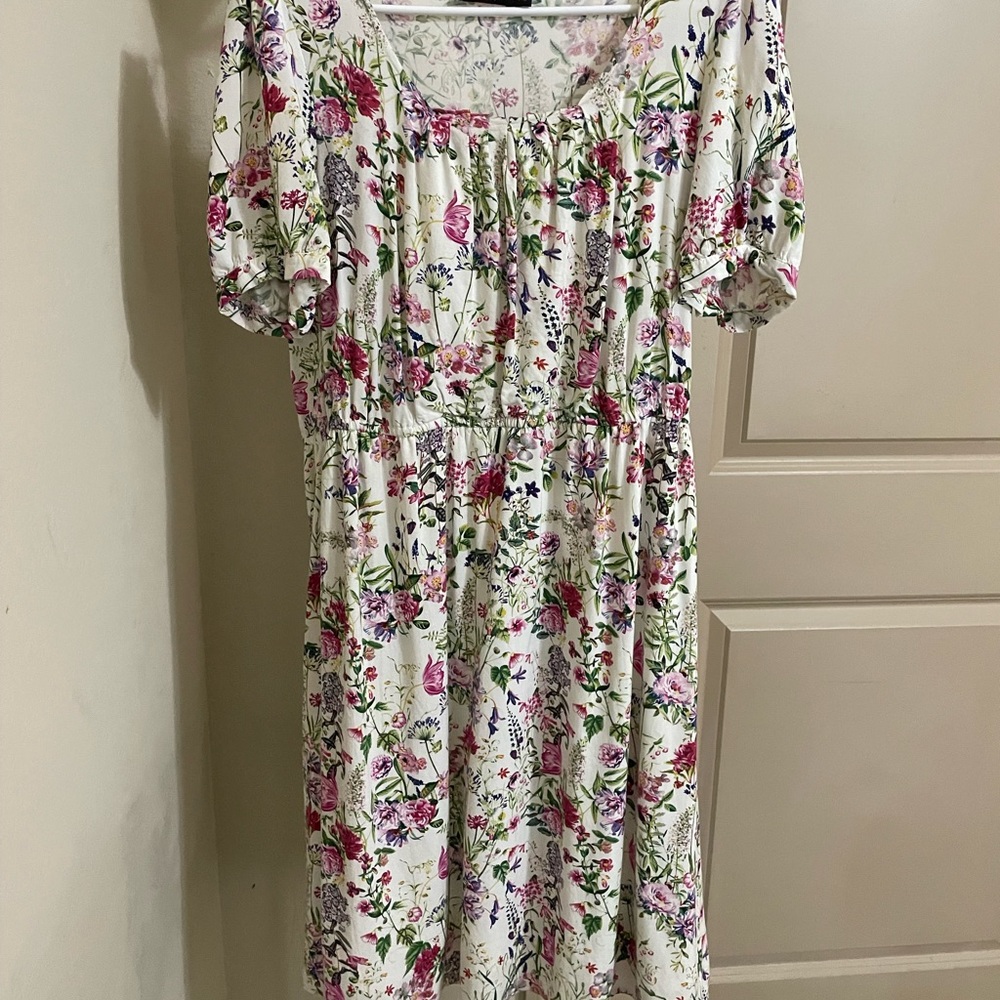 White floral dress